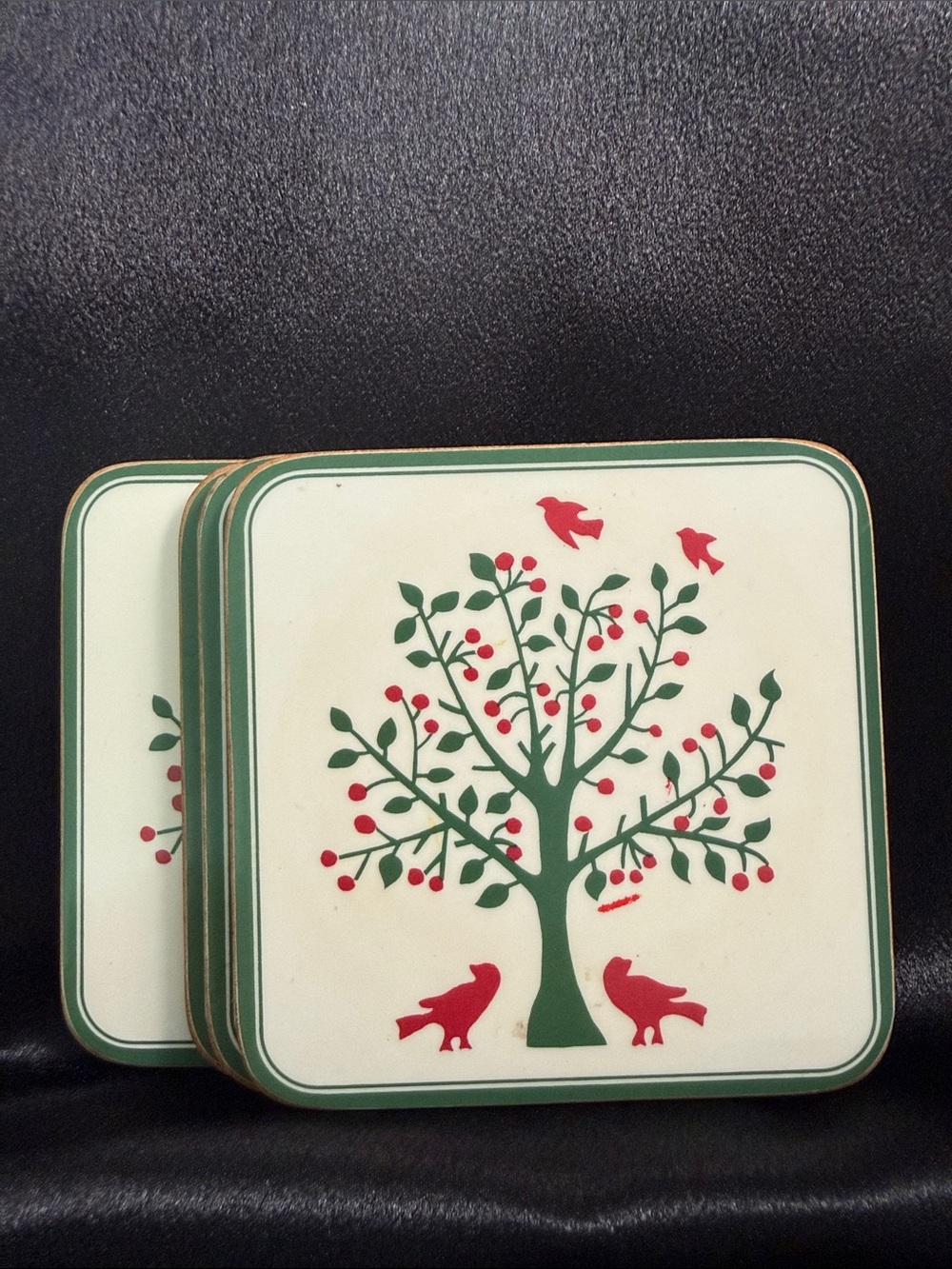 Set of 4 Pimpernel Colonial Williamsburg Folk Art Cork Coasters
